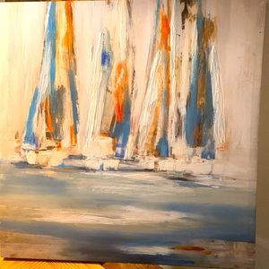 Beautiful beach scene, painting